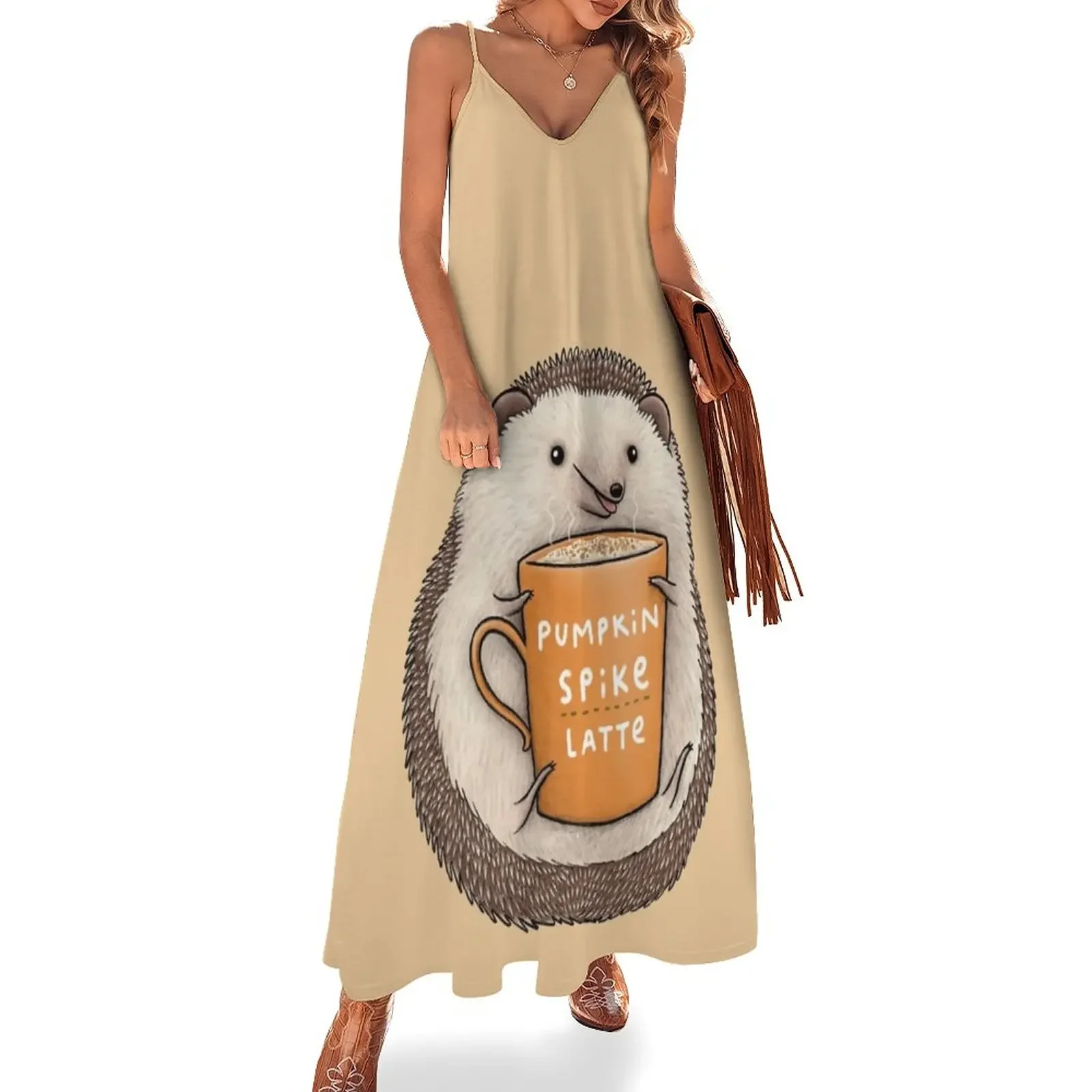 

Pumpkin Spike Latte Sleeveless Dress prom dress summer women's dress 2025