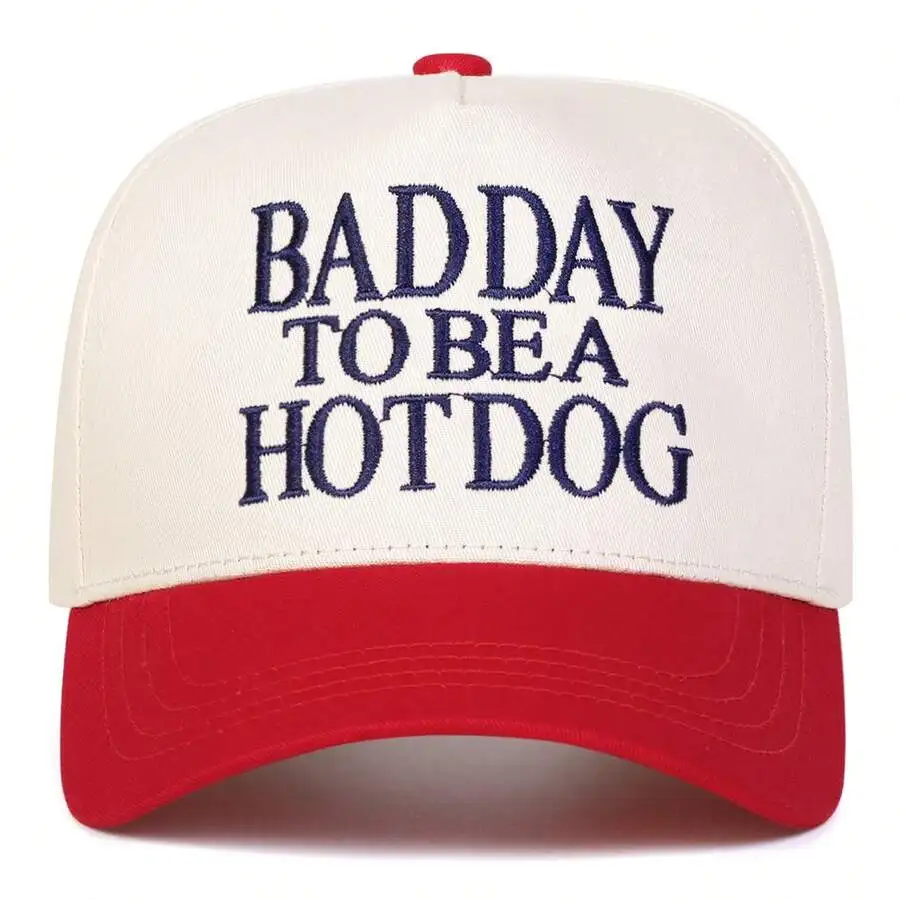 

Bad Day To Be A Hotdog Embroidered Baseball Cap Casual Trucker Hat For Adults