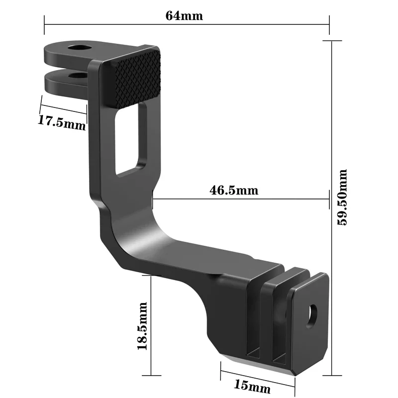 Suporte de braço centrado para câmera de ação, tiro vertical para gopro hero 12 11 10 9 sjcam dji osmo action 4 3, adaptador de montagem de bastão de selfie