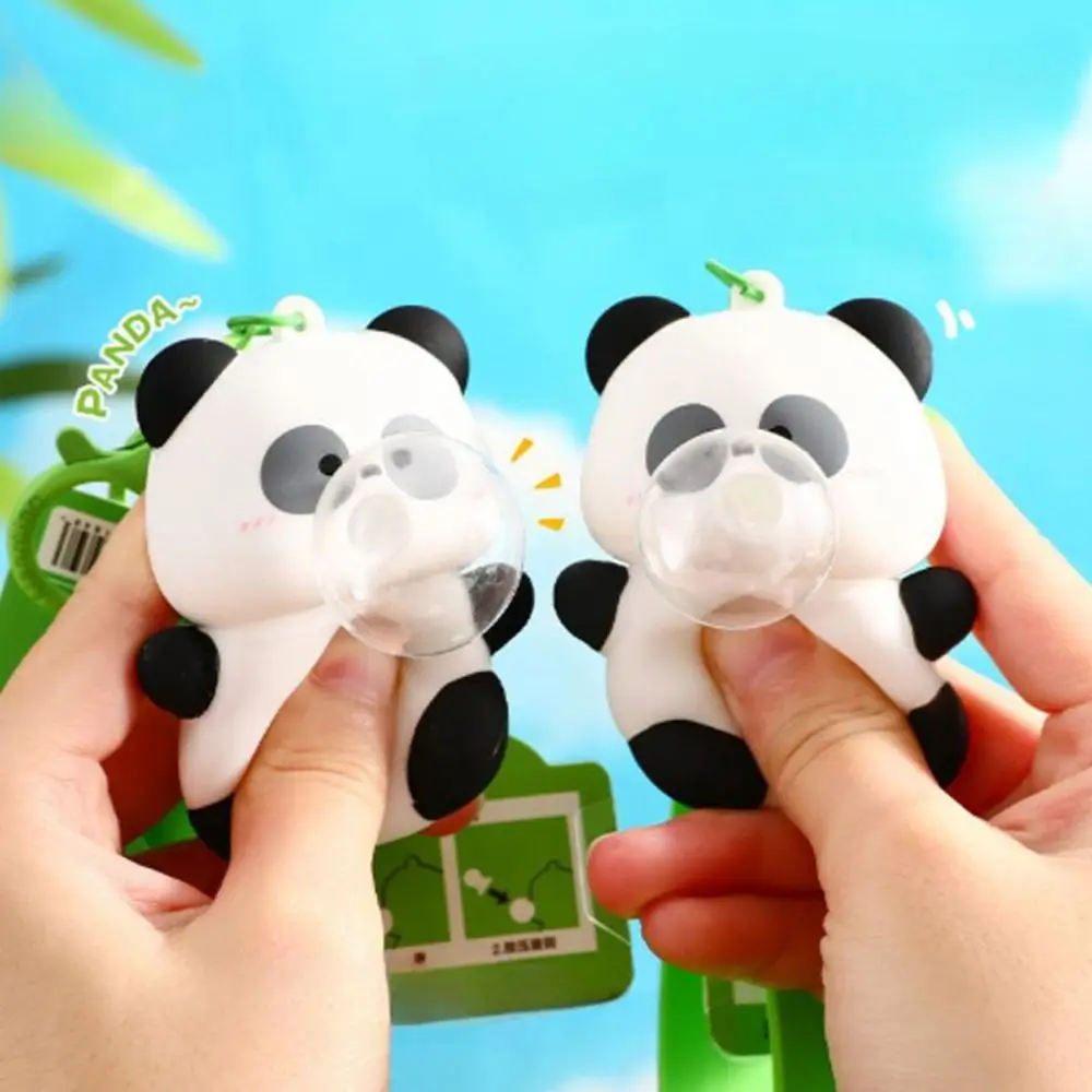 

Decompression Blowing Bubble Panda Keychain Kawaii Cartoon Car Key Ring Bags Car Keys Decors Exquisite Panda Jewelry Keychain