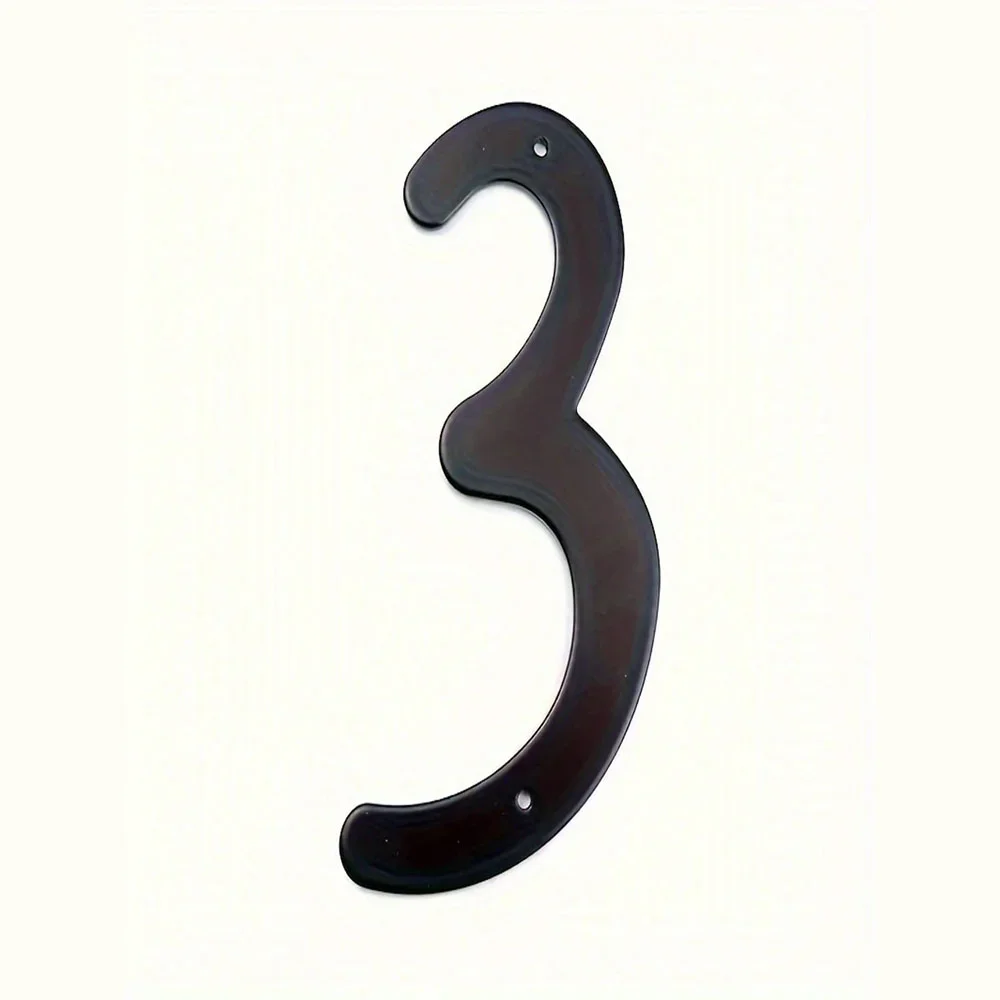 Rustic Black Matte Solid House Numbers for Outdoor Metal Door Decor Stylish Black Mailbox Numbers Perfect for Outdoor image 5