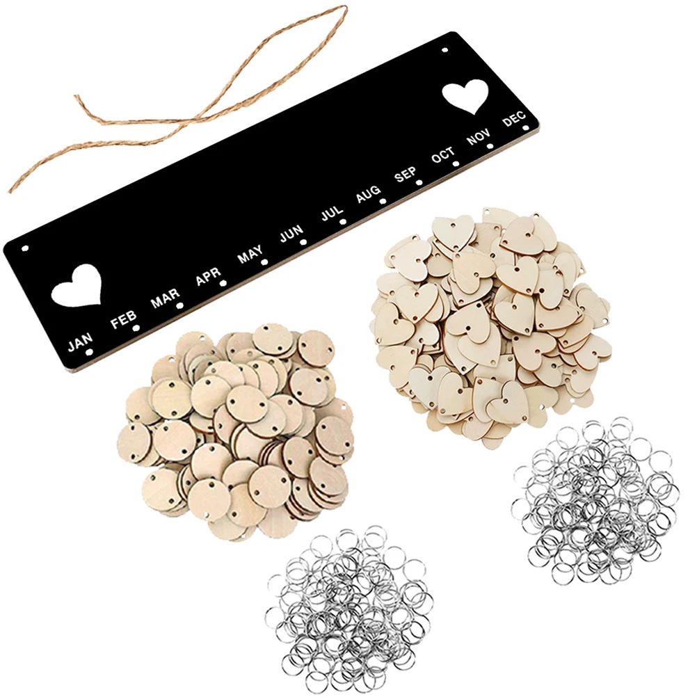 

1Set Birthday Calendar Wall Hanging Funny DIY Wooden Tags Family Reminder Board for Home Decor Grandparents Gifts