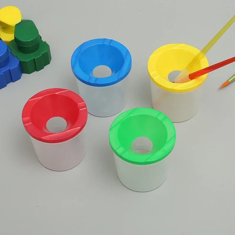 1pc Water leakage prevention DIY Children Washing Cup writing brush Paint Cup Painting Handmade Accessories