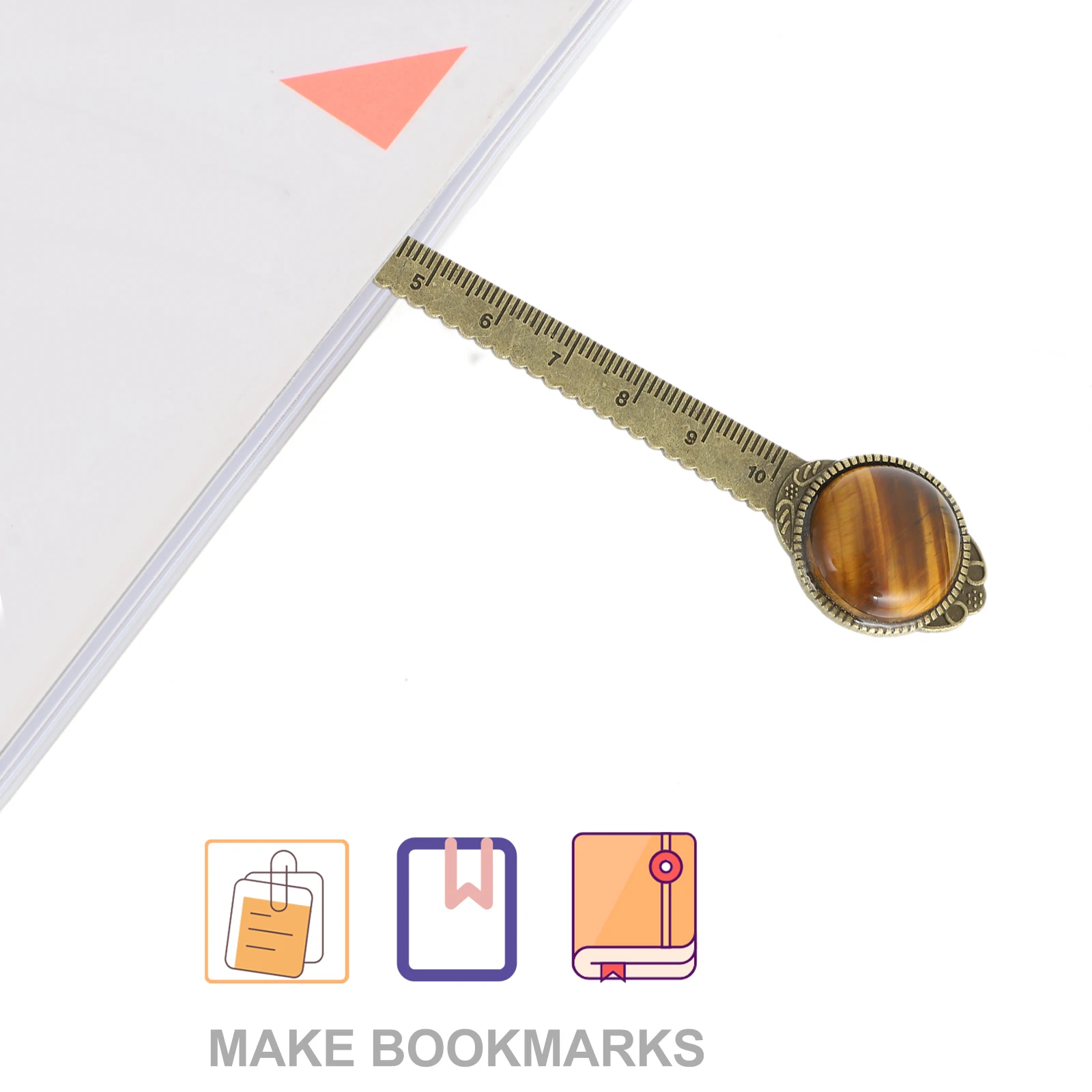

Zinc Alloy Bookmark Ruler Delicate Gift Students Reading Stationery Creative Design Long Life Small Size Perfect