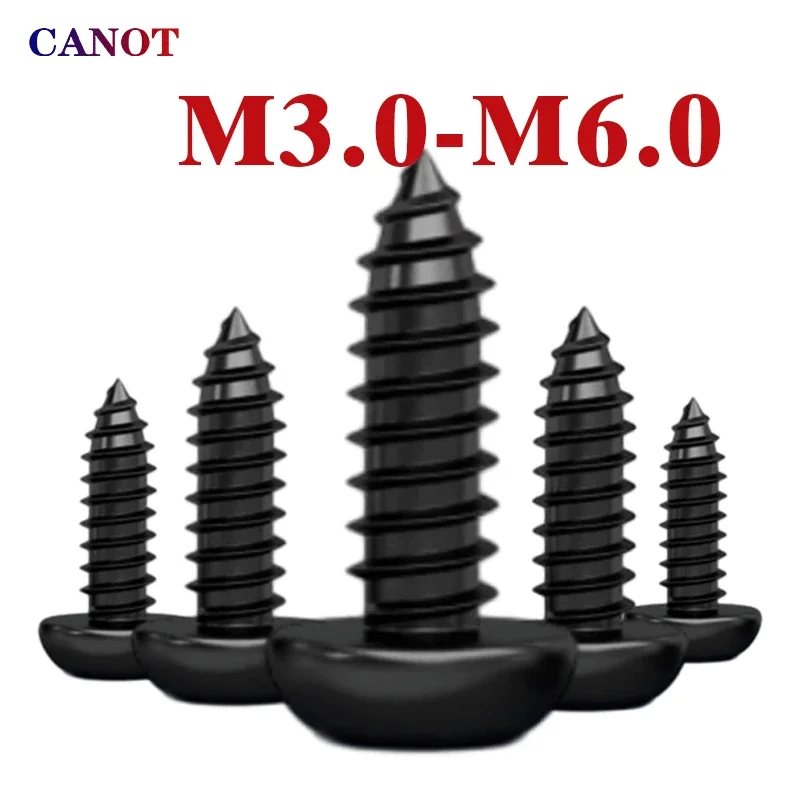 Hex Hexagon Socket Self Tapping Screw M3 M4 M5 M6 Grade 8.8 Black Carbon Steel Button Round Pan Head wood Screws