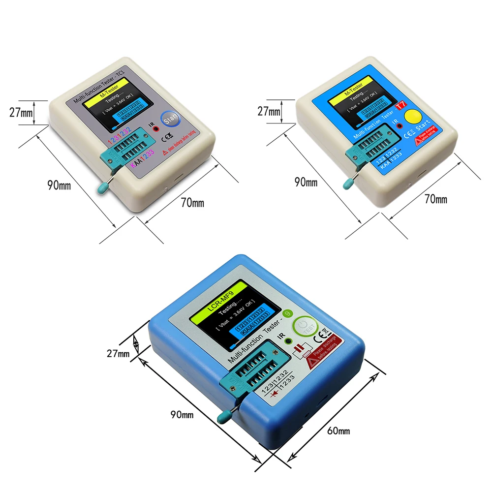 High Quality Brand New LCR-T4 LCR-MF9 TC1 T7 ESR Meter Transistor Tester Diode Triode Capacitance SCR Inductance with Test Took