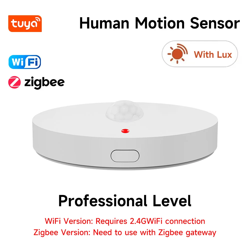 Tuya Motion Sensor WiFi ZigBee Tuya PIR Alarm ระบบ LUX Sensor Pir Light Sensor Smart Home Security ระบบ APP Control