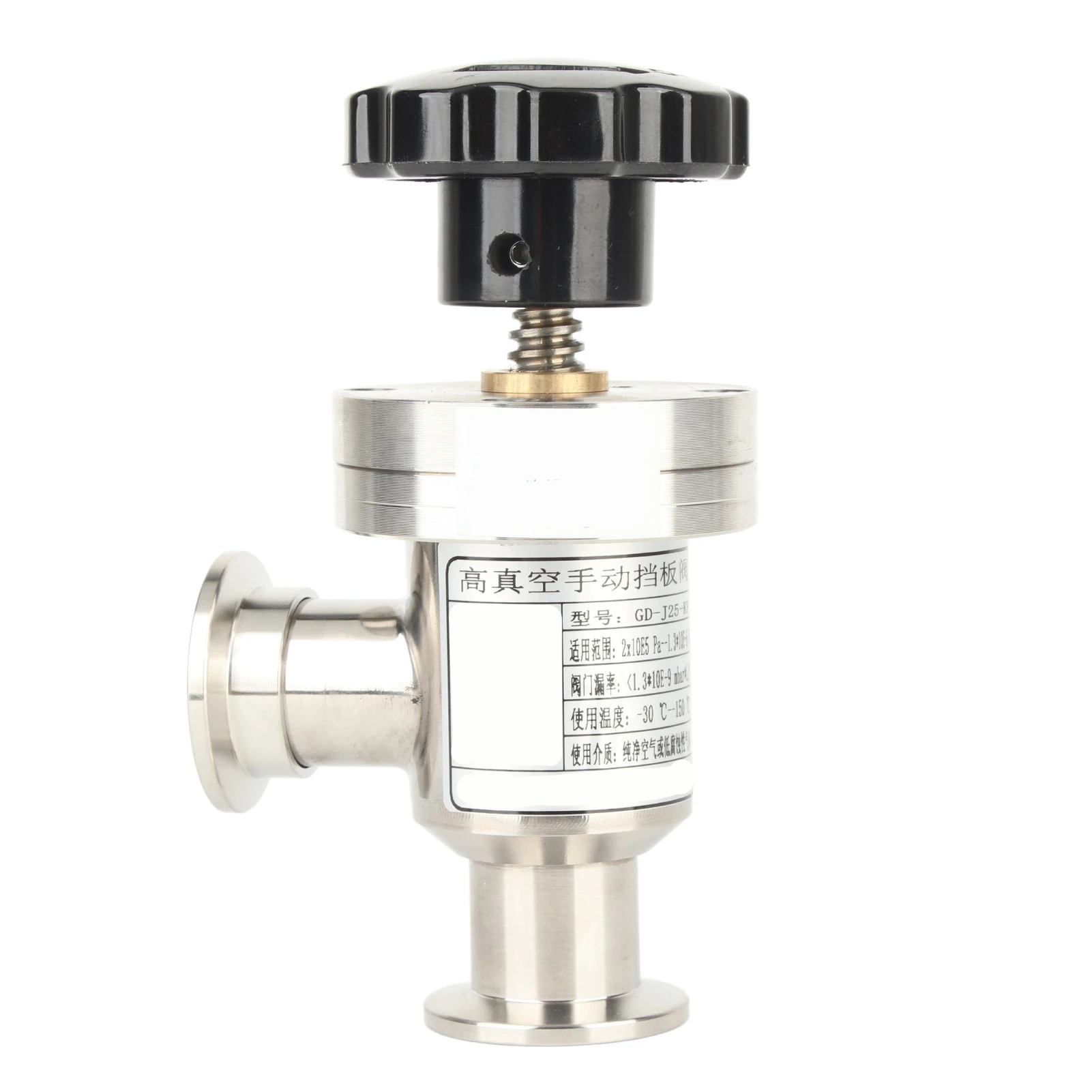 kf25-304-stainless-steel-high-vacuum-manual-right-angle-bellow-isolation-valve