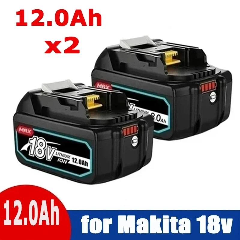 Latest Upgraded BL1860 Rechargeable Battery 18V 12000mAh Lithium ion for Makita 18v Battery BL1840 BL1850 BL1830 BL1860B LXT 400