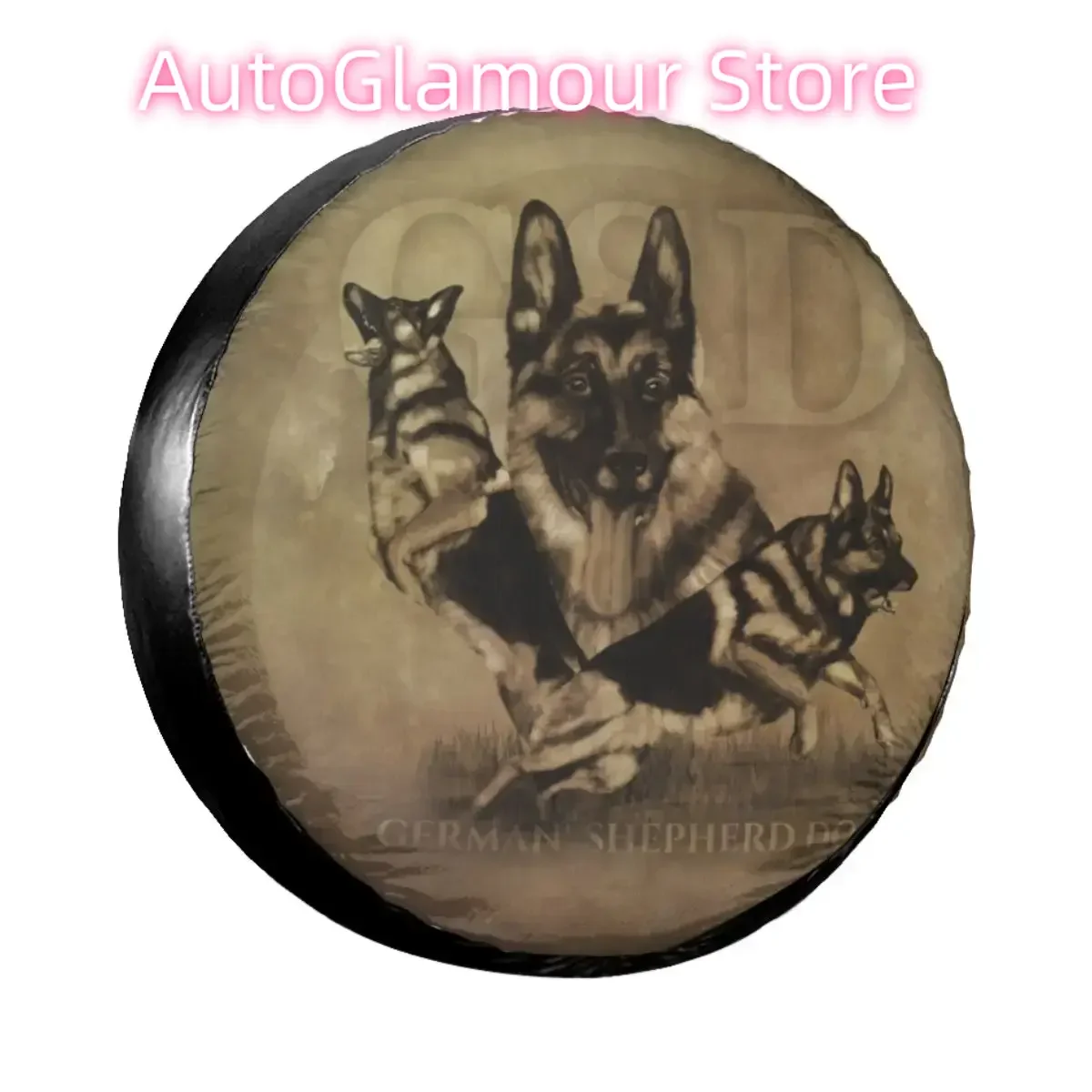 

Чехол для запасного колеса с немецкой овчаркой для Mitsubish Custom GSD Animal, пыленепроницаемые чехлы на колеса автомобиля 14 дюймов, 15 дюймов, 16 дюймов, 17 дюймов