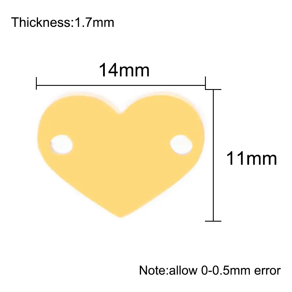 Wholesale 100Pcs Stainless Steel Love Pendants Blank Metal Pet Dog Tag Charms Necklace Bracelets Jewelry Making Accessories