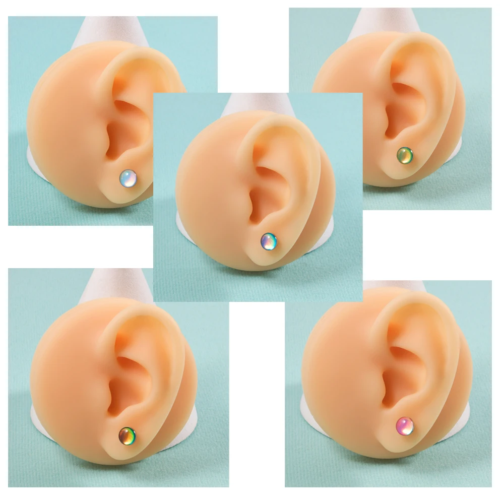 1PC 16g 316L Surgical Steel Flash Labret  Helix Earring Lip Studs Cartilage Stud Shinine Tongue Barbell Piercing Body Jewelry