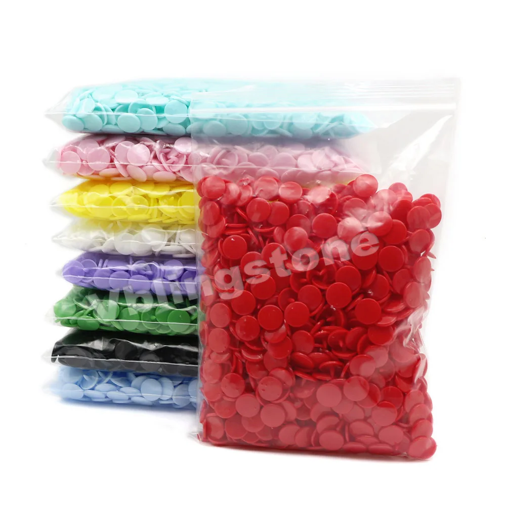 100Sets Button 12MM T5 Round Plastic Snap Buttons For Clothes Press Stud Fasteners For Baby Clothing Bibs Bags Wholesale