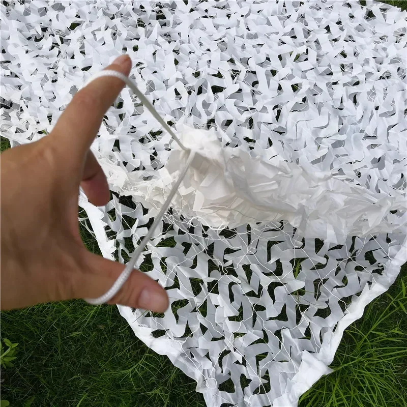 Size 2X3 3X3 3X4 4X5M 2 Layers Snow White Camouflage Net Sun-shade-Net Outdoor Hunting Camping Mesh Netting