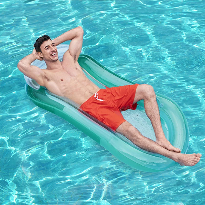 Rooxin Inflatable Water Hammock Leisure Bed Swimming Ring Seat for Adult Kids Swimming Circle Pool Float Summer Party Toys