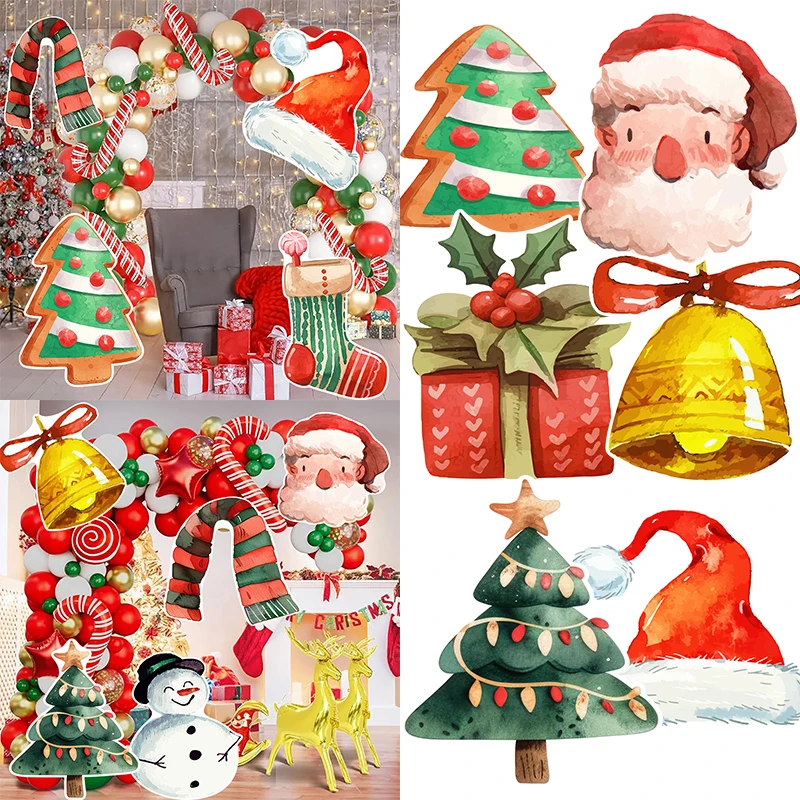 30/92cm Christmas KT Board Cute Snowman Christmas Tree Cutouts Backdrop Party DIY Decor Xmas New Year Party Decor Photo Props