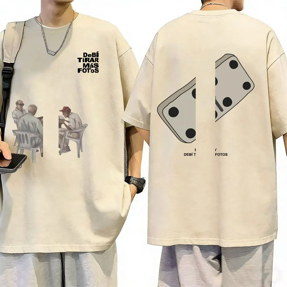 

Washed Vintage Rapper Bad Bunny Debi Tirar Mas Fotos DTMF T-shirt Men Hip Hop Fashion Oversized T Shirts Khaki Streetwear Unisex
