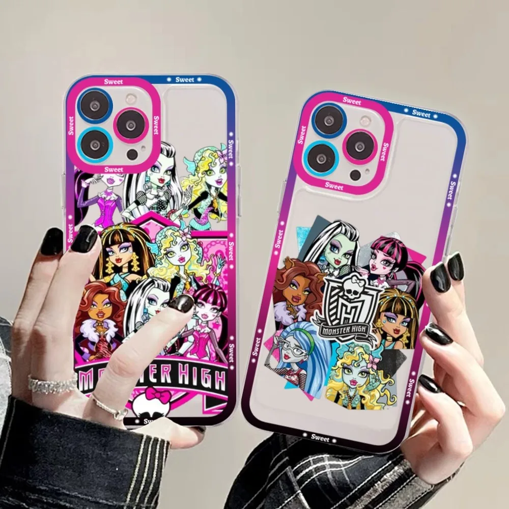 M-Monster Cartoon H-High Phone Case For Redmi 7 8 9 A For Redmi Note 5 7 8 9 10 11 Pro Max 4G 5G Funfas