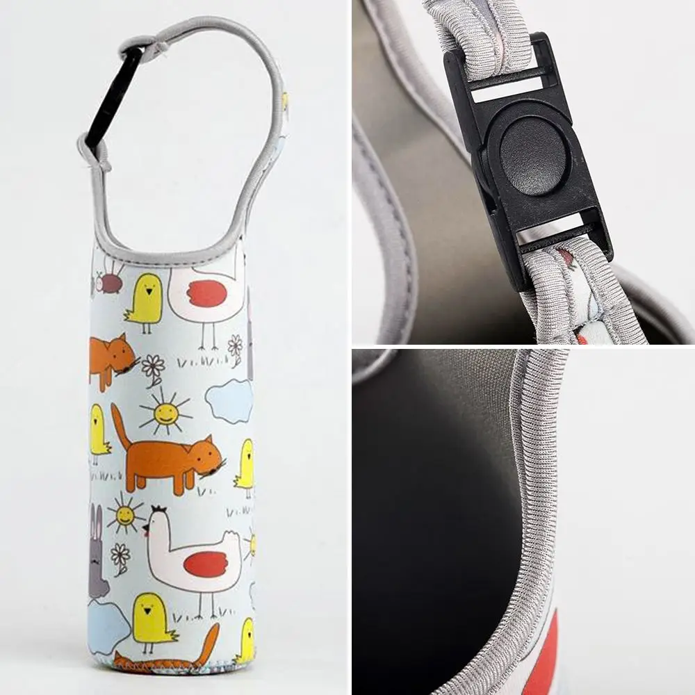 Fashion Water Bottle Cover Soft handle design Printing Bottles Cup Sleeve effectively Light Cup Carrier Pouch