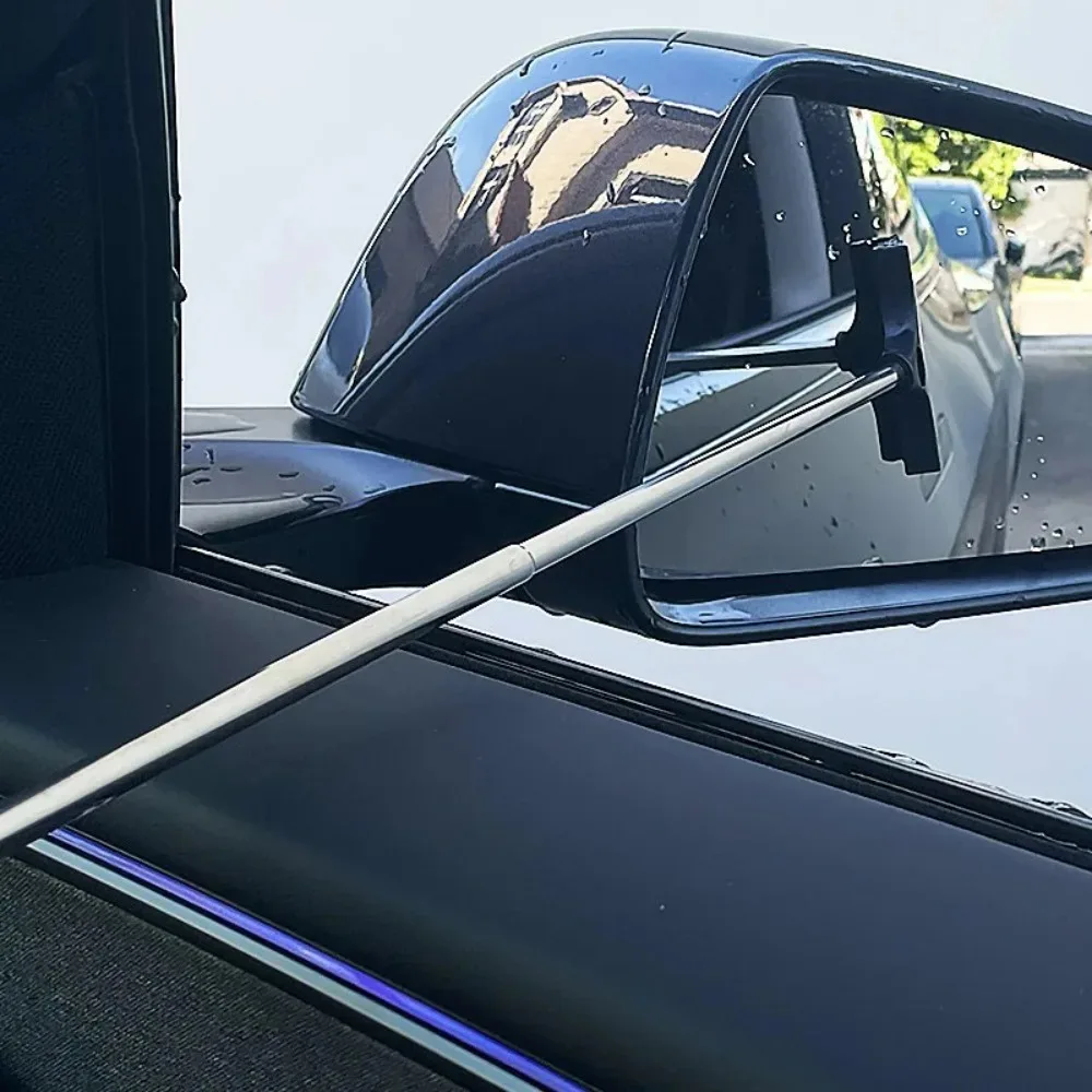 Limpiador de Espejos Retrovisores de Coche, Mini Limpiaparabrisas Telescópico Portátil, Herramienta de Limpieza de Vidrios para Automóviles