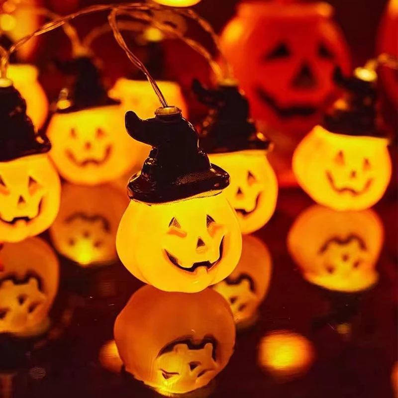 1,5 M 10LED Halloween LED Lichterkette Horror Augäpfel Kürbis Spinne Fledermaus Schädel Lampe Süßes Oder Saures Happy Halloween Party decor – Detail 5