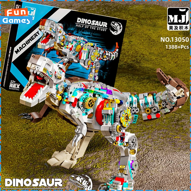 New Semi Mechanical Shark Beauty Building Block 13054 Compatible With Particle Dinosaur Parrot Mantis Model Toy Birthday Gifts