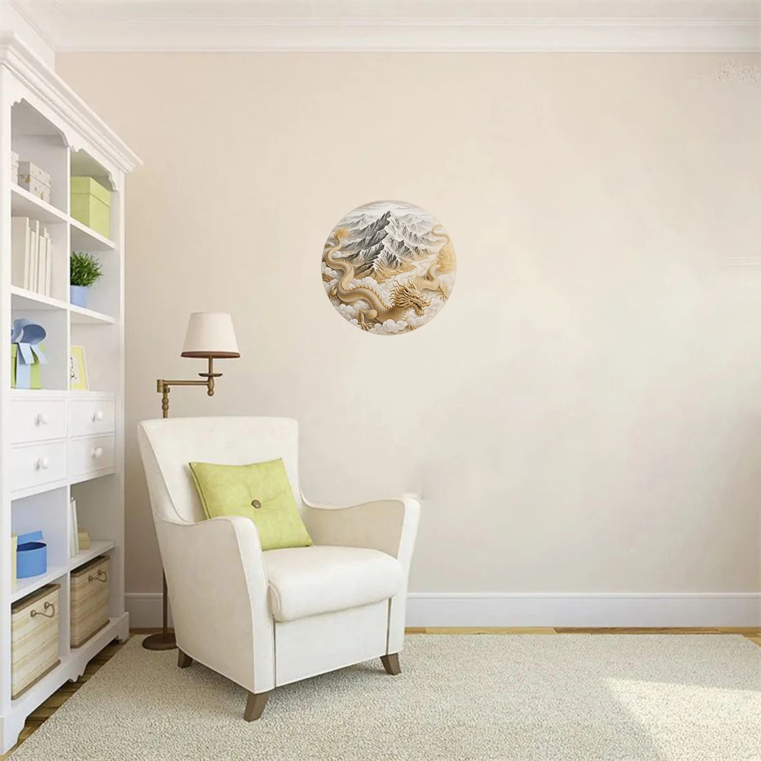 Three Ratels CD370 Mighty mountain dragon wall stickers for home decoration