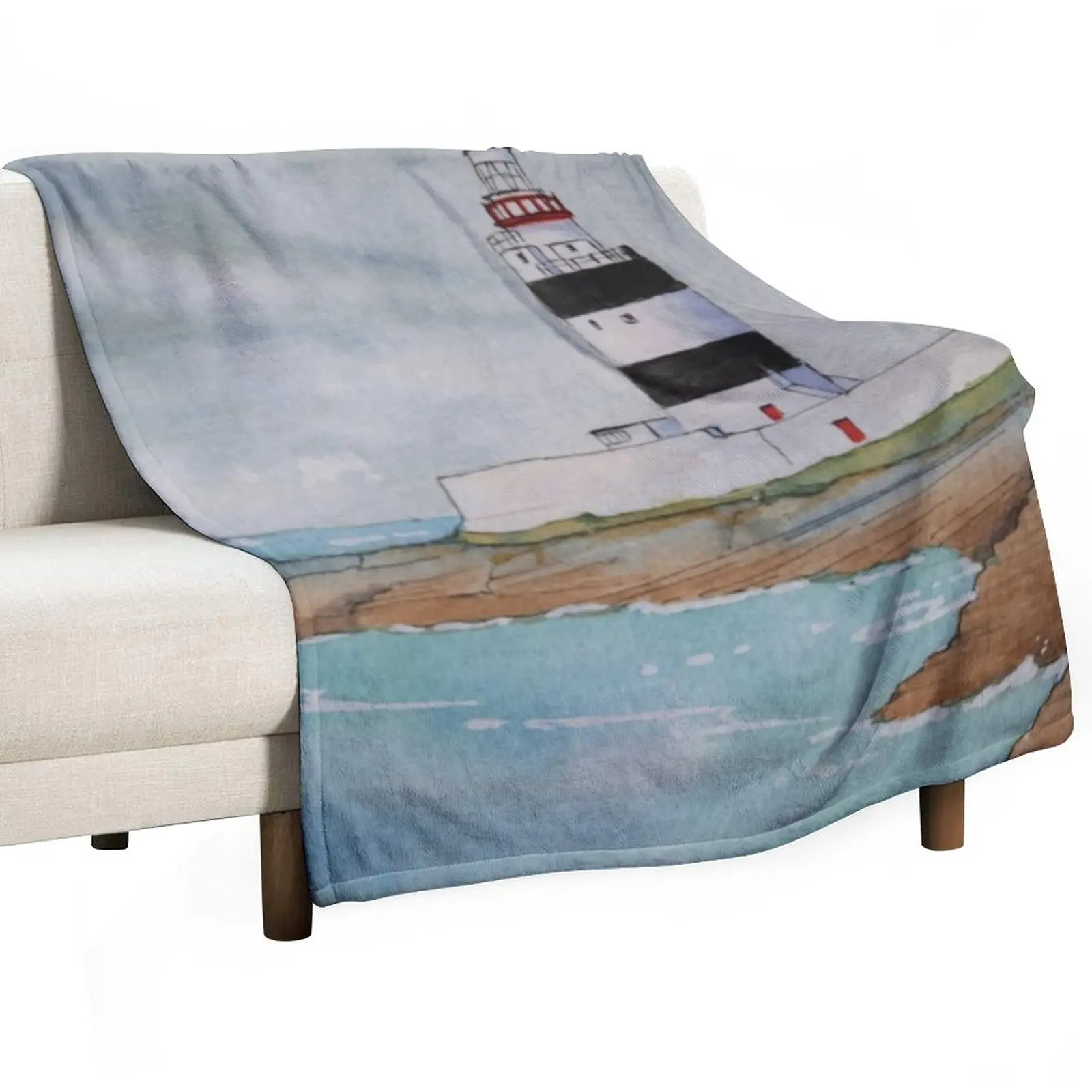 Hook Lighthouse, Ireland. Throw Blanket warm for winter Sofa Quilt funny gift Blankets