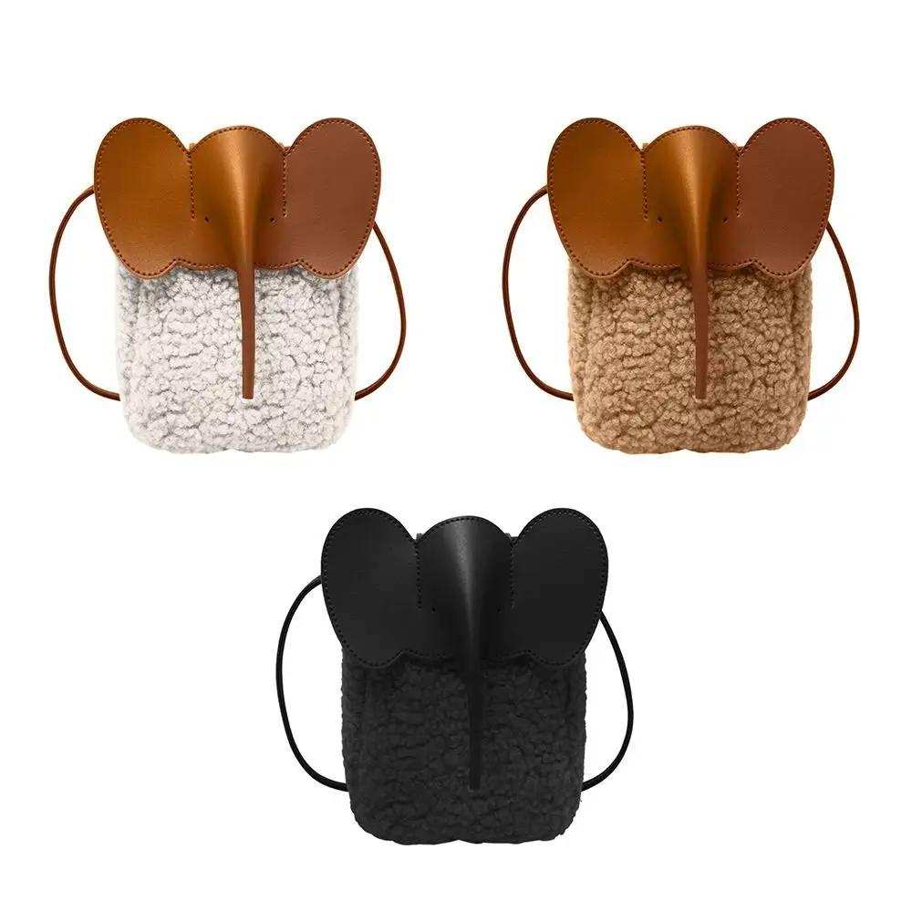 Elephant Phone Bags Lamb Wool Crossbody Bag Tote Bag Handheld Storage Bag Shoulder Bags PU Leather Cosmetic Bag Messenger Bag