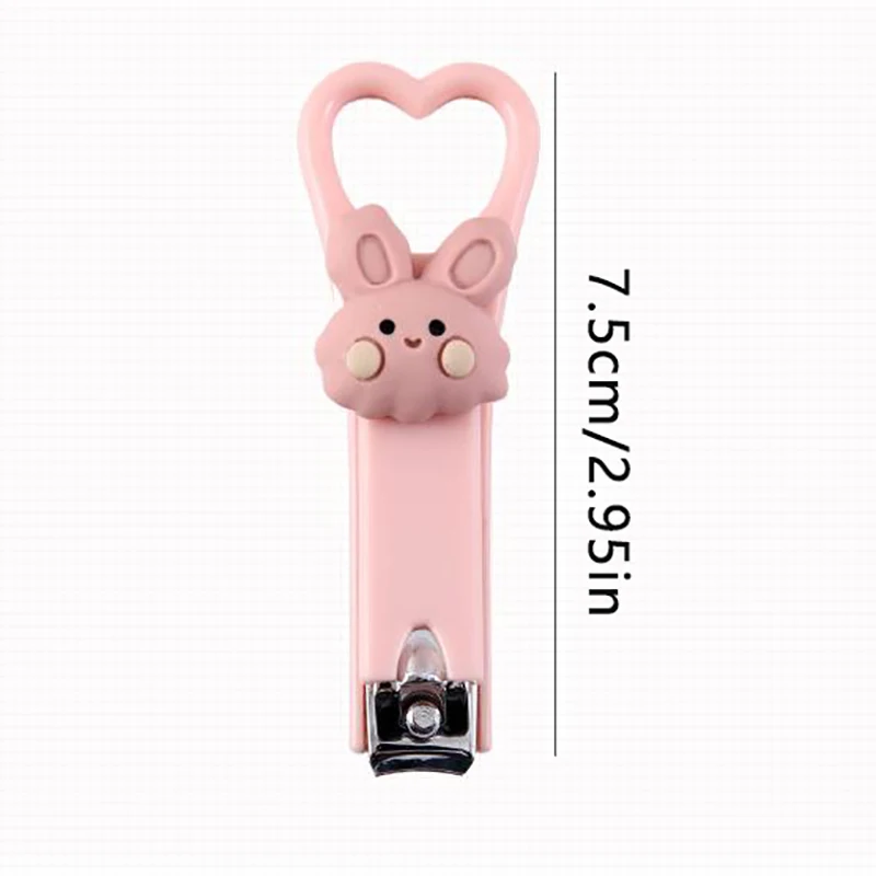 Cartoon Love Nail Clippers Cute Mini Household Anti-splash Folding Manicure Clippers