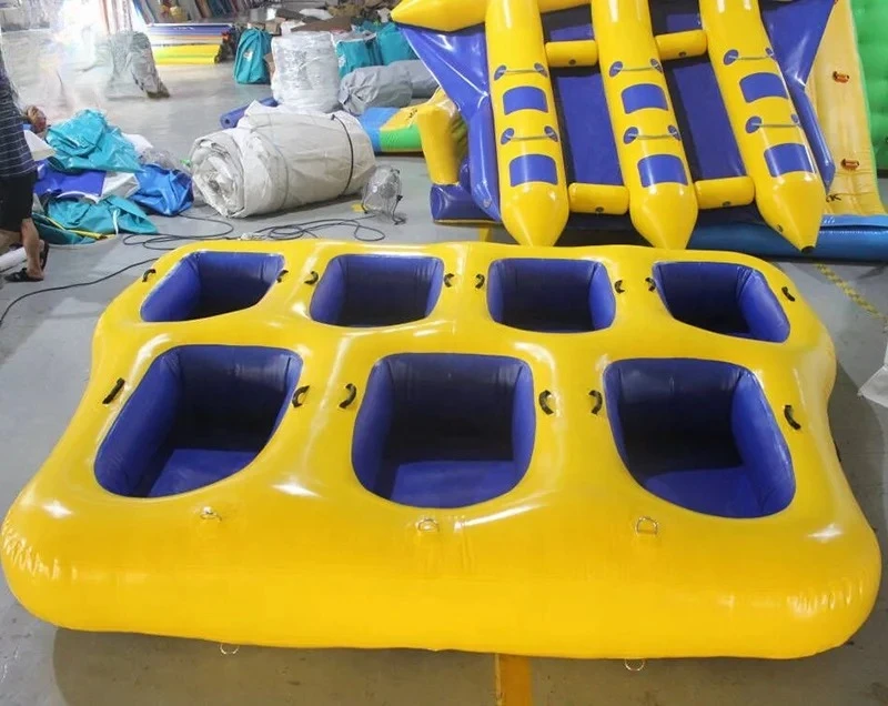 

Water Play Equipment Inflatable Water Donut Ride Ski Towable Boat For 7 Persons