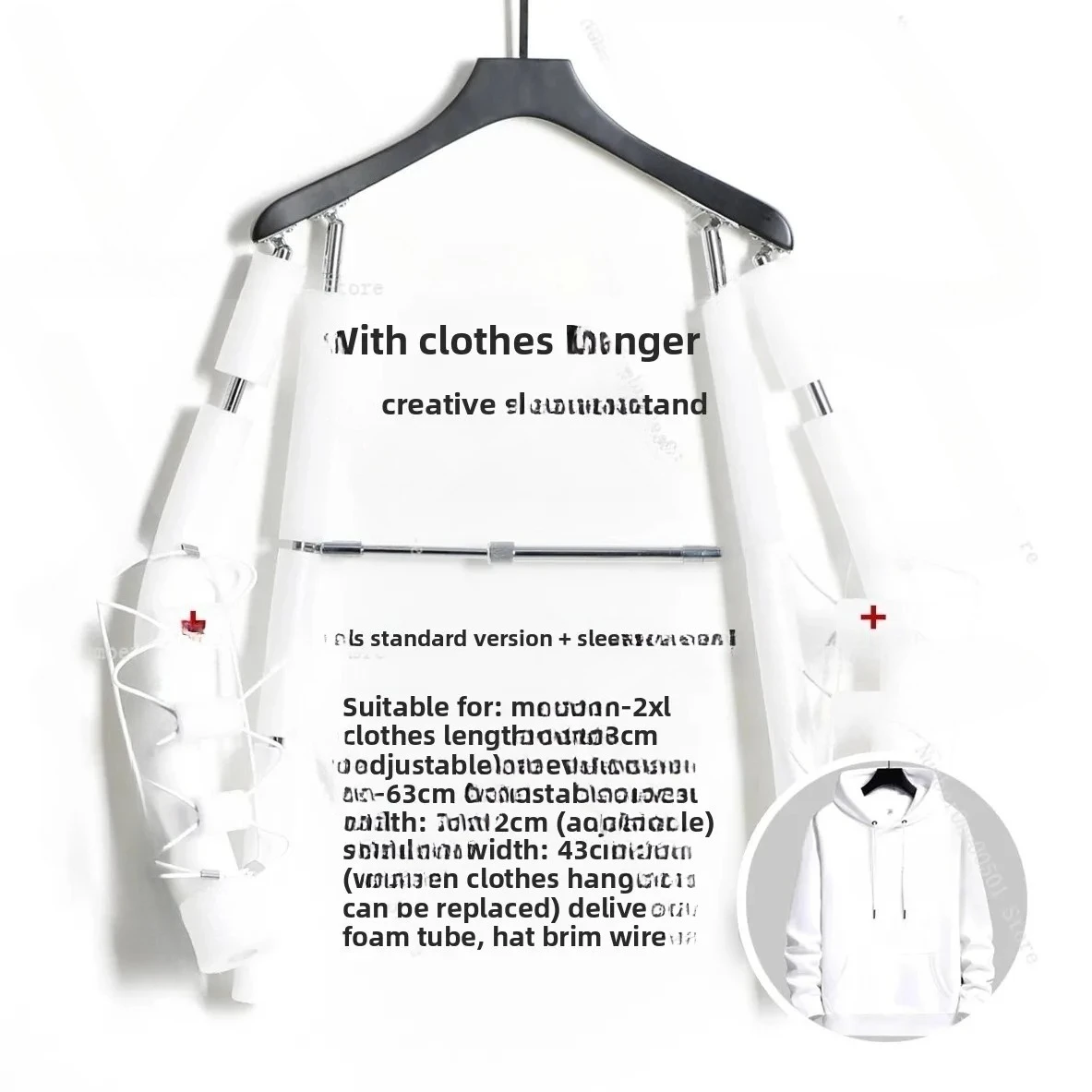 Creative Photo Hanger Adjustable Garment Display Stand Model Shooting Prop for Tops