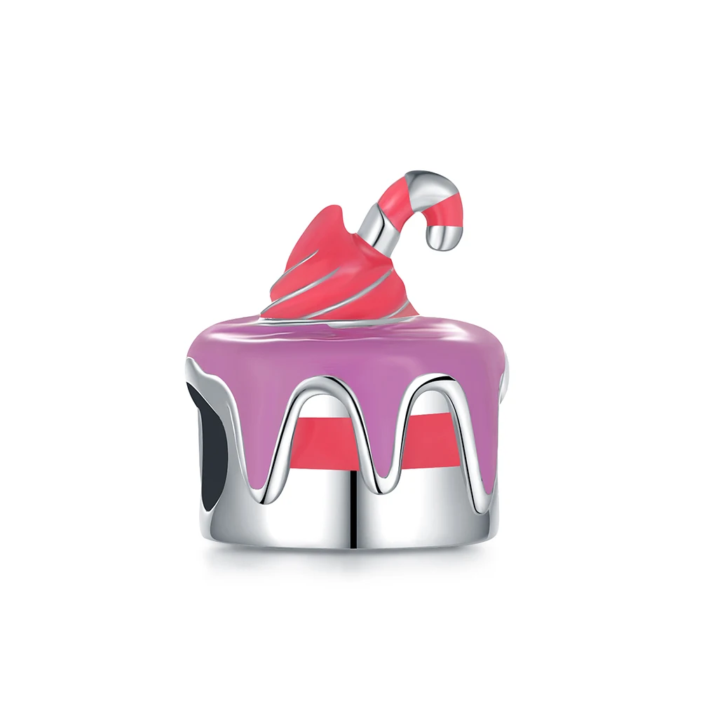 

925 Sterling Silver Delicious Food Series Cake Charms Bead Fit European Bracelets Jewelry For Women Girls Friend Birthday Gifts