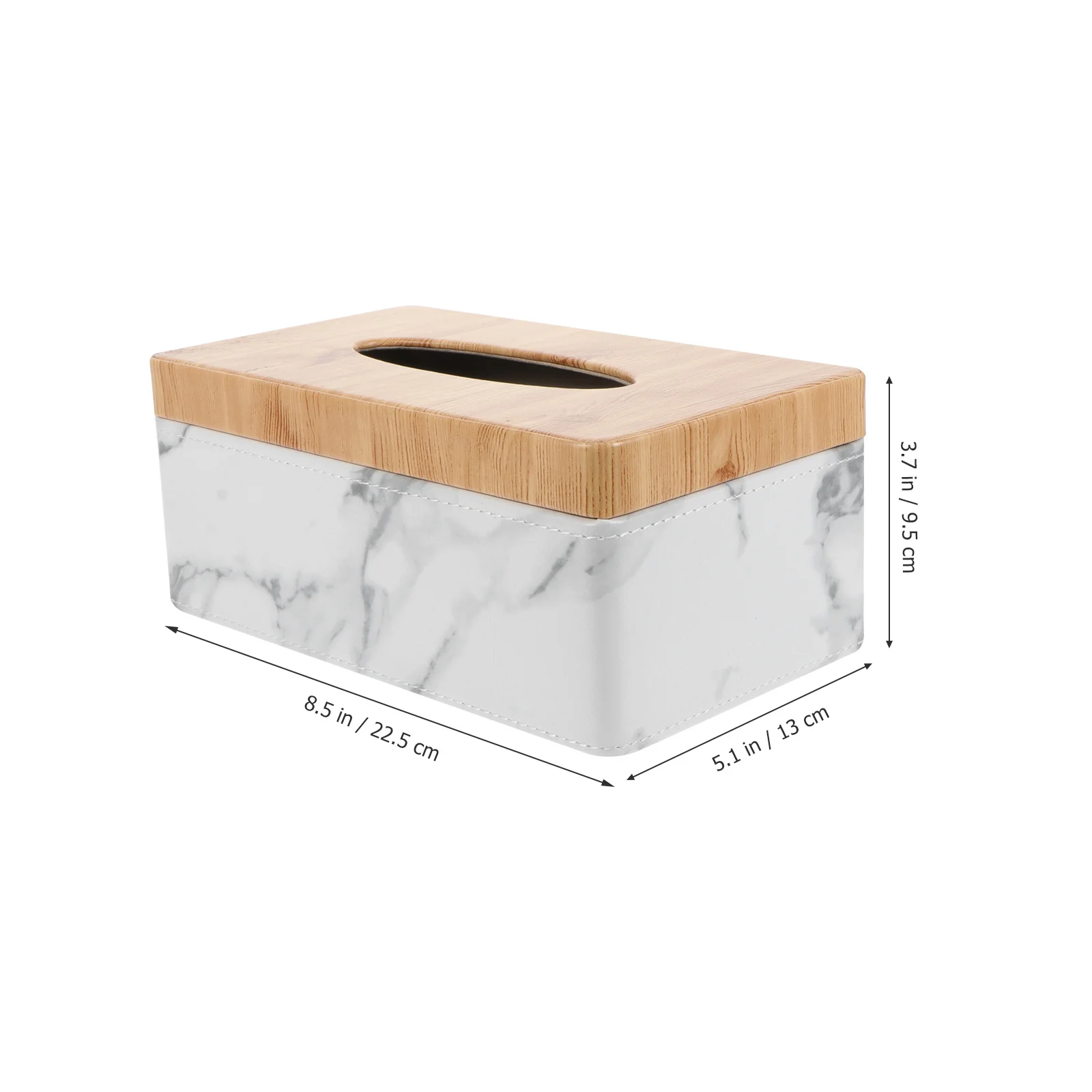 

Waterproof Marbling Tissue Box Home Desktop Napkin Holder Exquisite Workmanship Easy Clean Store Practical Living Room