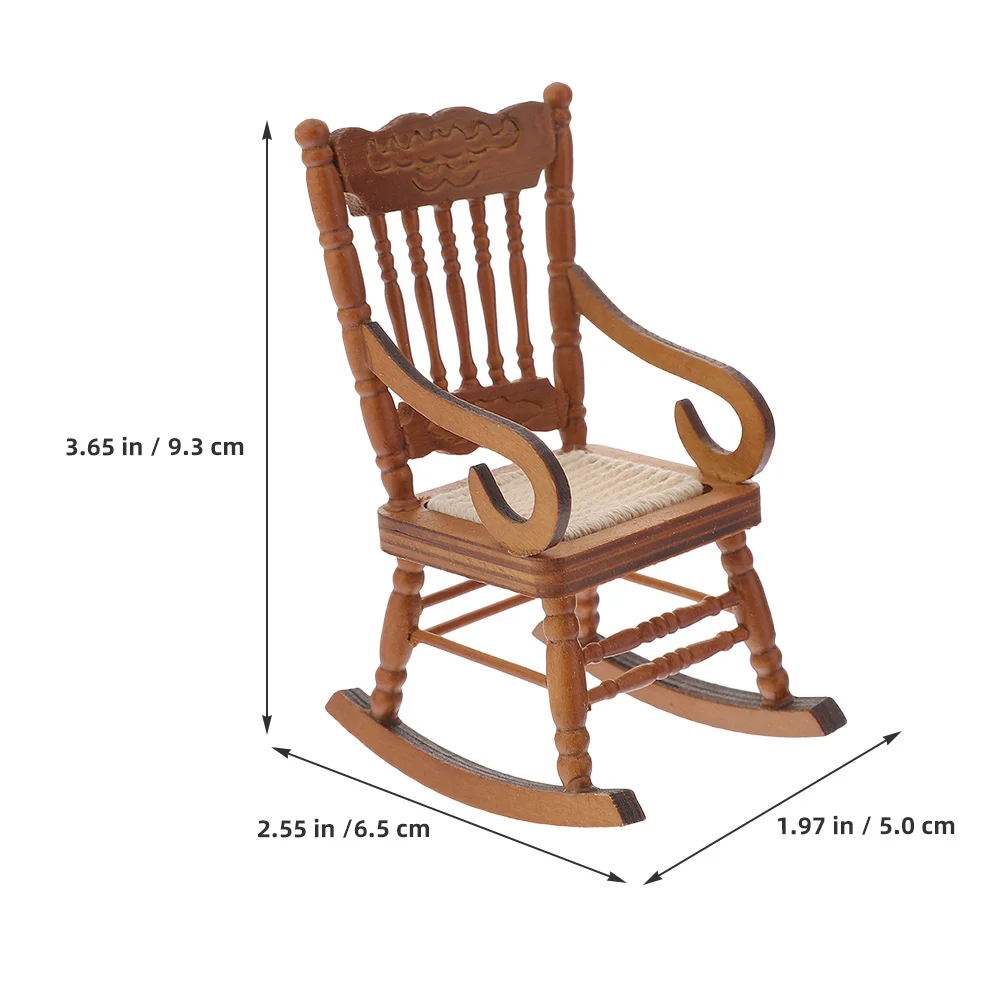 2 قطعة زينة عيد الميلاد أثاث صغير لكرسي هزاز مصغر لبيت الدمى
