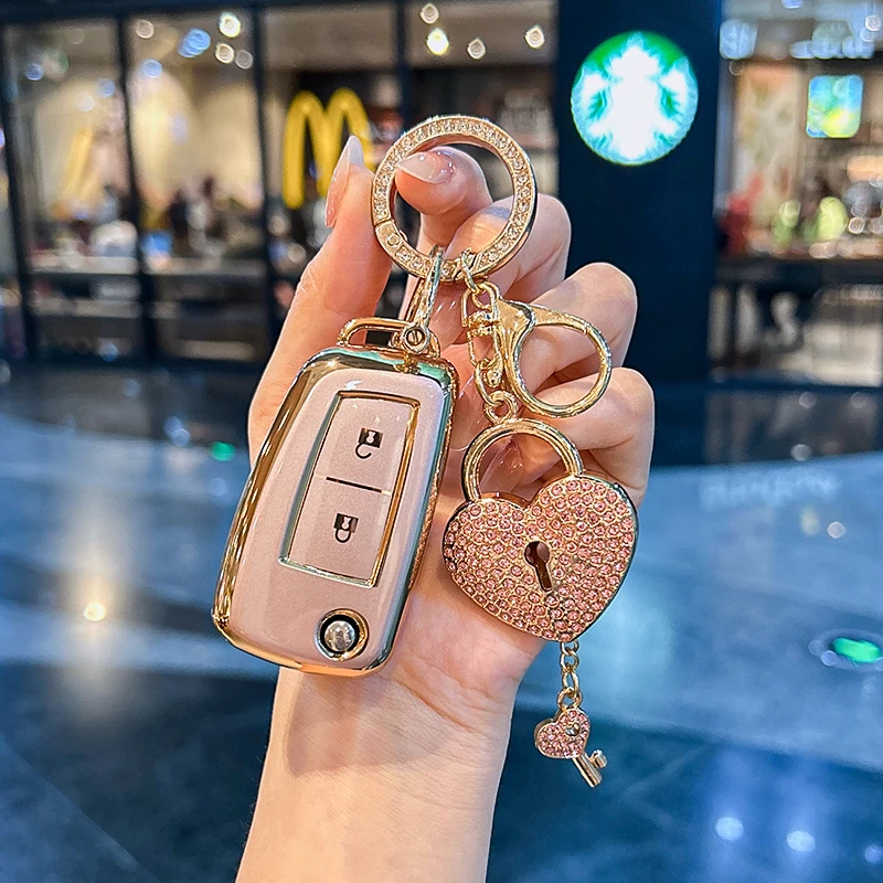 

Keychain for Nissan 14th Generation Classic Sylphy Keycase Tea Qashqai X-Trail Tiida Murano Sunny Keycover Keyshell Keychain