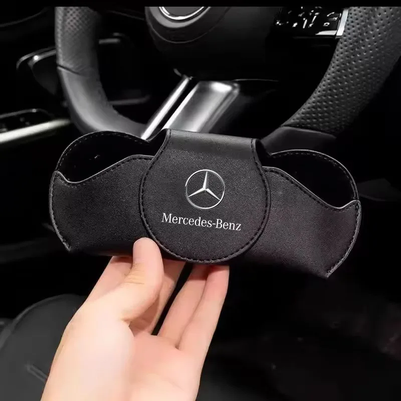 

Car Sun Visor Glasses Clip Auto Multifunctional Case Sunglasses Holder For Mercedes Benz A B C E S Class CLA CLS SLK GLA GLC GLB