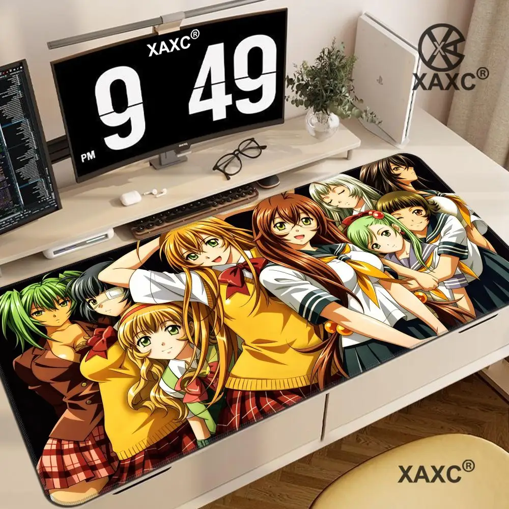 Alfombrilla de ratón I-Ikki Tousen, alfombrilla de escritorio para juegos de Anime Battle Vixens Sonsaku Hafufu Kanu Unchou, alfombrilla grande de goma antideslizante para teclado HYBXXC