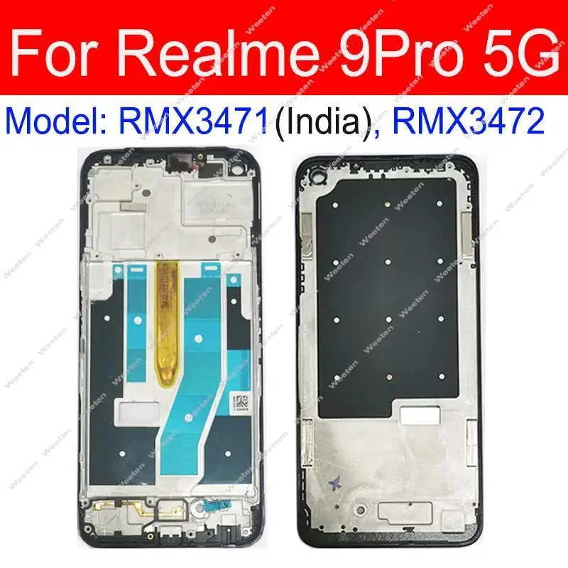 Front LCD Frame Housing For Realme 9 Pro 9Pro Plus 9i 9 4G 5G Lcd Screen Front Frame Bezel Cover Middle Case Replacement