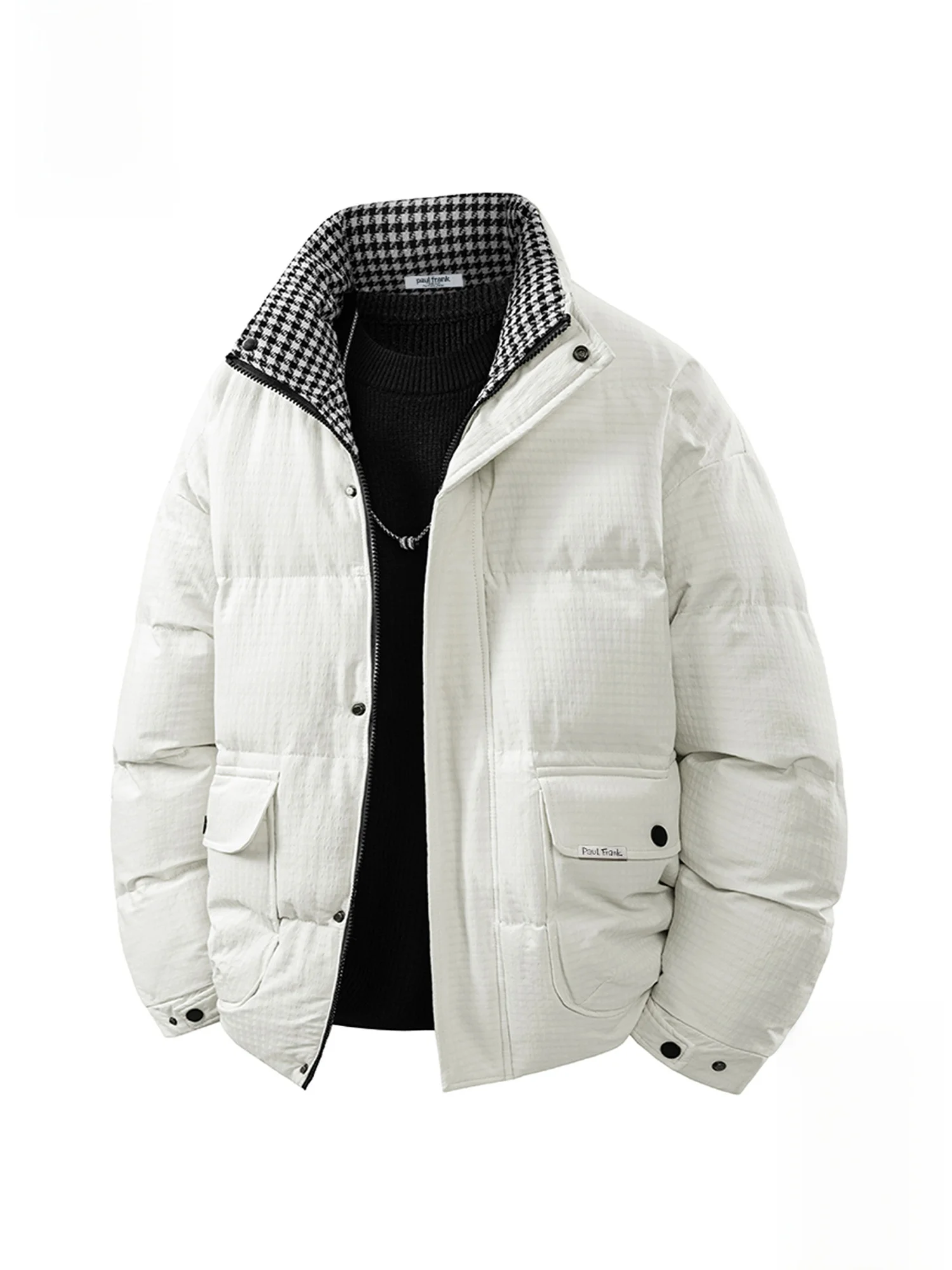 

PaulFrank Thiened Cotton Workwear Jaet Men's Winter Warm Casual Loose Monkey Coat Polyester Fiber Long Sve Zipper Closure