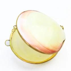 Natural Rosa Amêijoas Tartaruga Shell Caixa De Embalagem De Jóias, Encantos Caixa De Aparelhos De Exibição, Colar Brincos Caso Anel, Presente Pingente