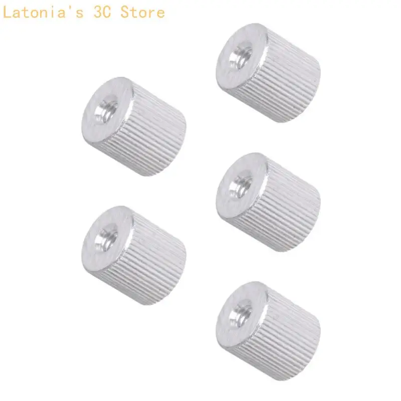 5 Stück rostfreies Aluminium 1/4 Zoll Buchse auf Buchse Schraubenadapter für Kamerahalterung X3UB – Detail 2