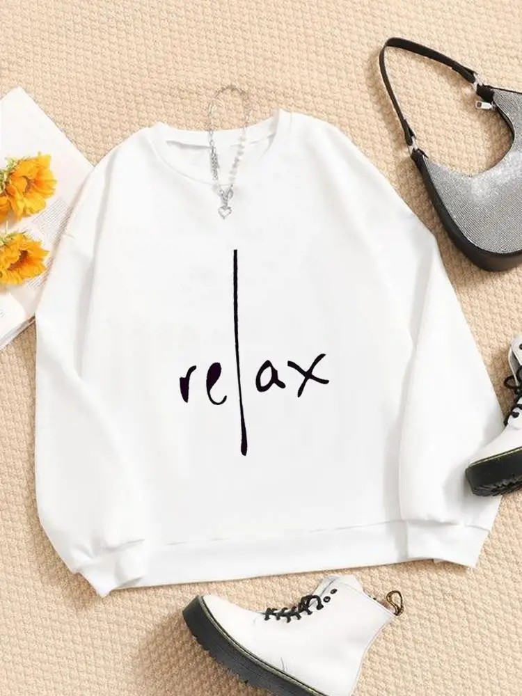 

Letter 90s Cute Style Sweet Clothing Lady Long Sleeve Winter Fashion Casual Women Print Fleece Pullovers Graphic Sweatshirts