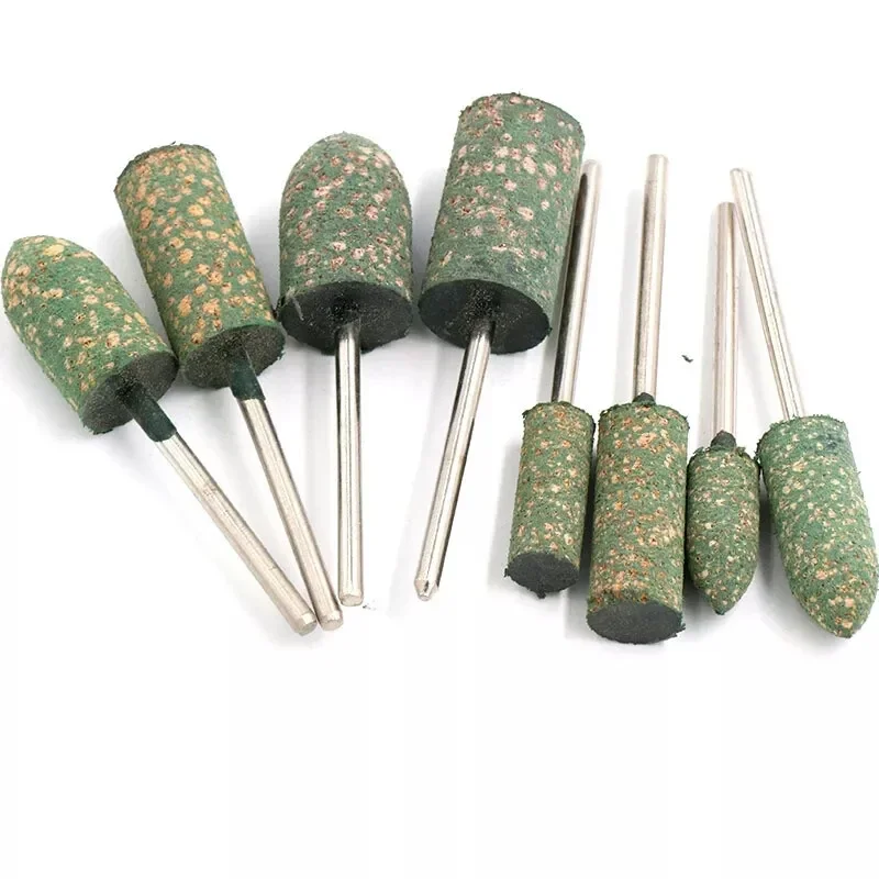 5Pcs 3/4/5/6/8/10/12/20/25mm Rubber Polishing Grinding Point Tip Burr For Dremel Rotary Drill Bit Tool 2.35/3mm Shank