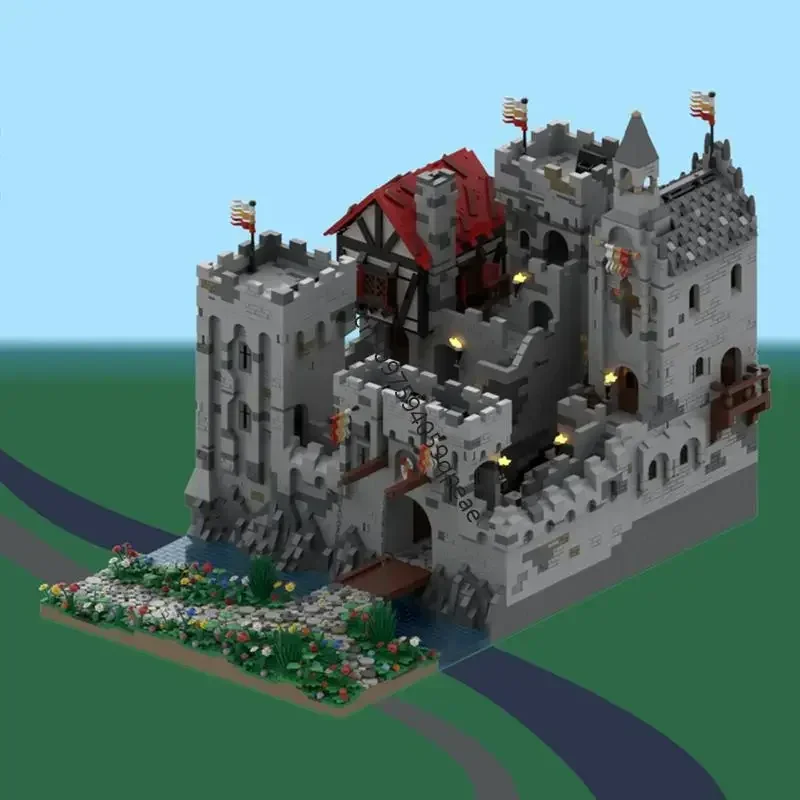 

New 12321Pcs Moc European Medieval Street View Highstone Fortress Castle Model Diy Creative Ideas Toy Gifts Building Blocks