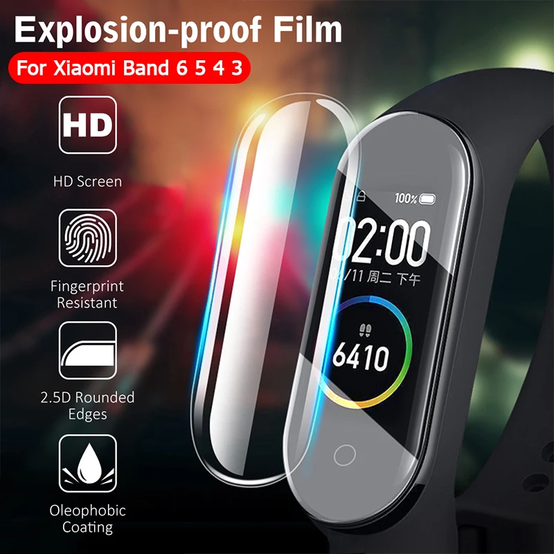 Full Screen Protector For Xiaomi Band 7 6 5 Soft Hydrogel Protective Film For Mi Band 3 4 Smartband Explosion-proof Accessories