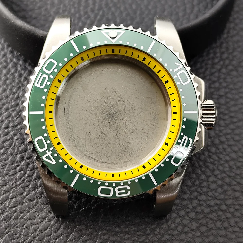 NH35 High-quality 40.5mm Silvery GMT Have Chapter Ring Steel Case Fit NH34 NH35 NH36 Movement Sapphire Glass Watch Box image 3