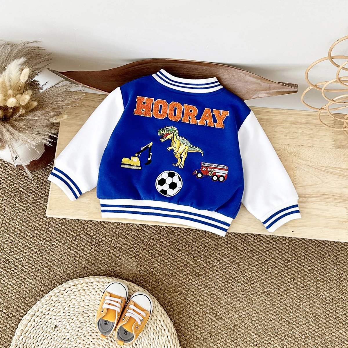 0-3Y Baby Fall Clothes Thick Newborn Baby Clothes Boys Girls Jackets Cartoon Dinosaur Strawberry Stylish Sport Coat Cotton