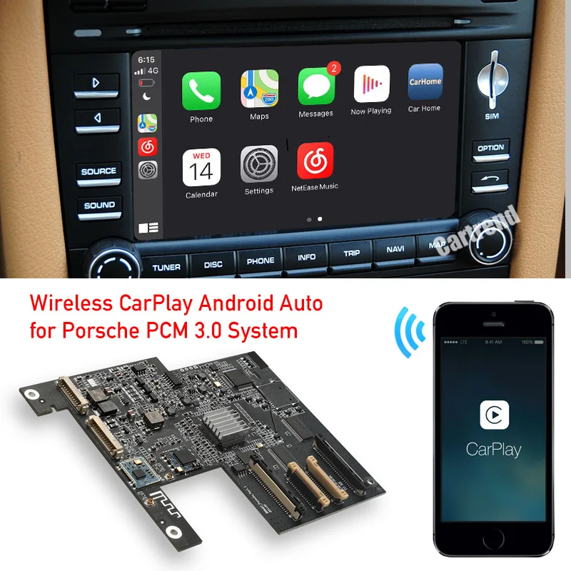 FOR CayennePCM3.0 Android Auto Module for Cayman 911Carrera Boxster CarPlay Adapter Music Video Phone Mirror Link Navigation Map