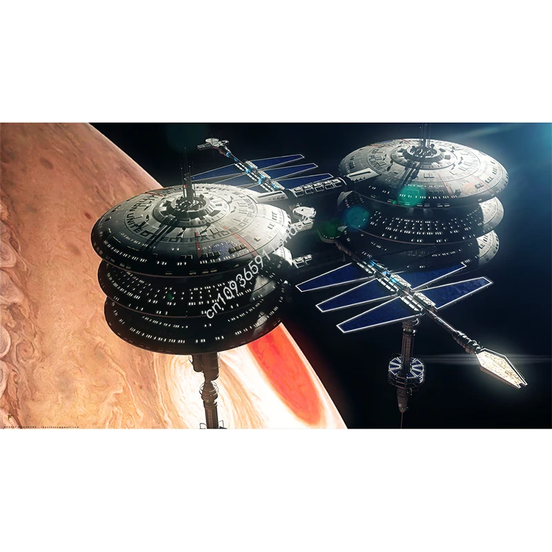 2012pcs MOC Starfleet Jupiter Station Space Model Building blocks idea Education Architecture toys Christmas gifts